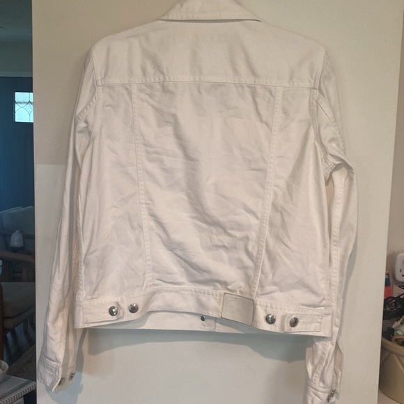 LAUREN JEANS CO RALPH LAUREN White Denim Jean Jacket sz M 100% Cotton - Picture 5 of 7